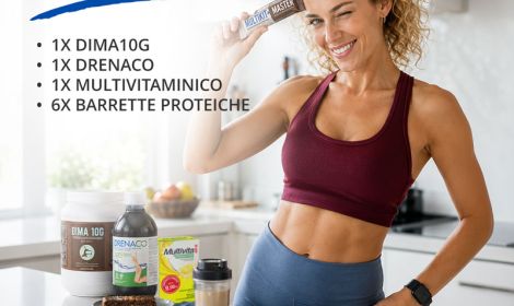 Multikit PLUS (Dima10g, Drenaco, Multivitamix + 6pz. barrette proteiche 40%)
