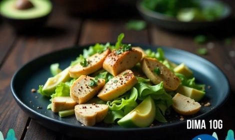 Insalata di avocado e pollo con maionese