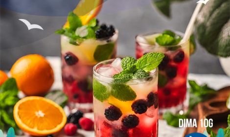 Cocktail Mojito ricetta cheto di bacche e menta