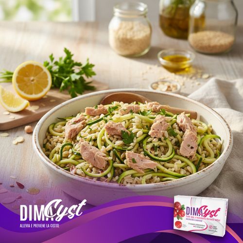 insalata di orzo e tonno con zucchine per la cistite